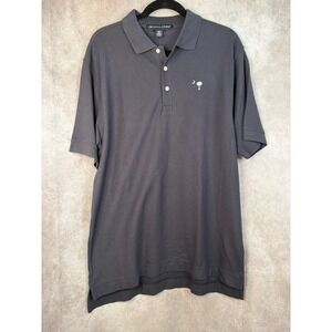 NWT Devon & Jones‎ Mens Pima Cotton Polo Shirt M South Carolina Palm Tree Blue